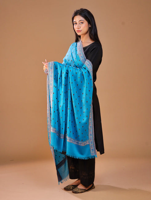 Women's Aari Embroidery Wool Shawl